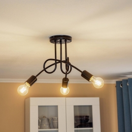 LamkurPlafondlampJoiygekruist3-lampszwart