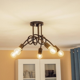 LamkurPlafondlampJoiygekruist5-lampszwart