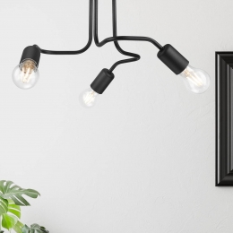 LamkurPlafondlampJoiyverspreid3-lampszwart