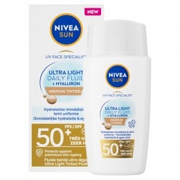 NIVEASunUVFaceSpecialistUltraLightDailyFluidMediumTintedSPF5040ml