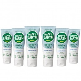 6xHappyEarthBabyKids100NatuurlijkDiaperCream75ml
