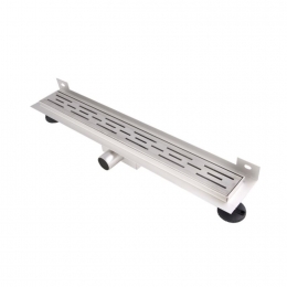 DouchegootBrauerRVSGeborsteldMuurMontage80x7cmInclusiefStandaardRoosterBrauer