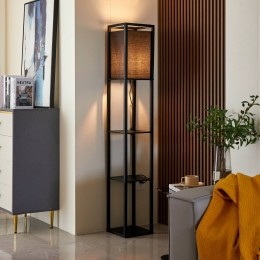 LindbyvloerlampBirtazwartplankhout159cm