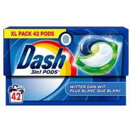 4xDashWasmiddelcapsules3in1PodsWitterdanWit42stuks
