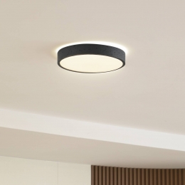 LindbyLEDplafondlampManalabetongrijsRGBCCTafstandsbediening