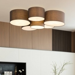 LindbyMaurekaplafondlamp94cm6-lampstextiel