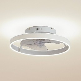 LindbyLEDplafondventilatorMomituwitaluminium50cm
