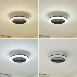 LindbyLEDplafondventilatorMamutizwartstil55cm