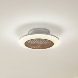 LindbyLEDplafondventilatorMamutihoutkleurigstil55cm