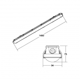 BRUMBERGHumidOneProLEDbadlampDali149cm