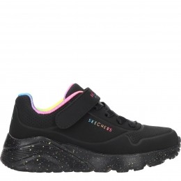 SkechersUnoLiteRainbowSpecksSneakersMeisjesZwart