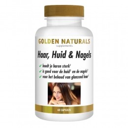 GratisVerzending2xGoldenNaturalsHaarHuidNagels60vegacapsules