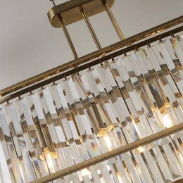 SearchlightVictoriahanglampmessingkleurigkristalglas78cmE27