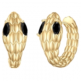 YokoamiiCreolenslangvanverguldmessingmetZirkonia