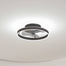 LindbyLEDplafondventilatorMomituzwartstil50cm