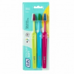 6xTePeTandenborstelColourSoft3-pack3stuks