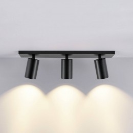 Deko-LightCANTILTplafondspotzwart48x9cm3-lampsmetaalGU10