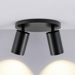 Deko-LightCANTILTplafondspotzwart20cm2-lampsmetaalGU10