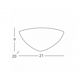 austroluxKolarzBisquittewandlampwitbreedte21cmgips