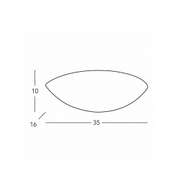 austroluxKolarzBisquittewandlampwitbreedte35cmgips