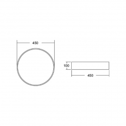 BRUMBERGBiroCircle45cmDALIdimbaarzilver4000K