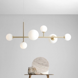 ALDEXHanglampJoelmessingwit6-lamps