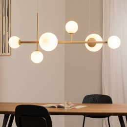 ALDEXHanglampJoelbeigewit6-lamps