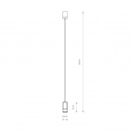 NowodvorskiLightingHanglampCylinderhelderzwarthoogte15cm