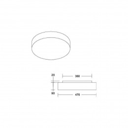 BRUMBERGCeltisMaxiplafondlampE27chintzdonkergrijs
