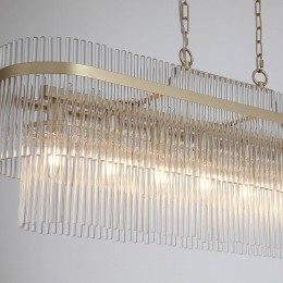 SearchlightHanglampLaralengte98cmgoudkleurighelderglasmetaal