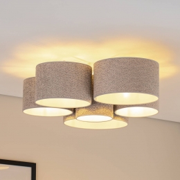 EulunaPlafondlampBouclemetzeskappengrijs