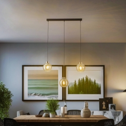 TKLightingHanglampDeviamber3-lampsbalk