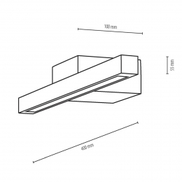 EnvostarSpiegelLEDspiegellampeiken40cm