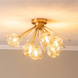 AvonniPlafondlampAR-1777-6Emet6glazenantiekgoud