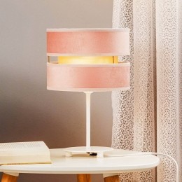 DuollaTafellampGoldenDuohoogte30cmlichtrozegoud