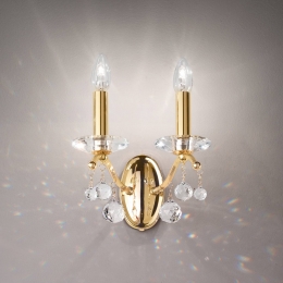 austroluxWandlampCarmenIIkristalglas24Kverguld