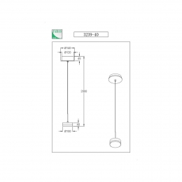 FabasLuceHanglampDunkmessing1-lamp3000Kmetaal