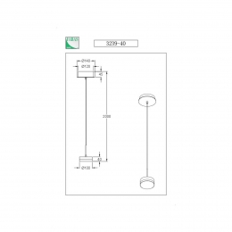 FabasLuceHanglampDunkaluminium1-lamp3000Kmetaal