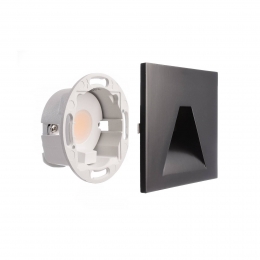 Deko-LightLEDwandinbouwlampSETAlwaidzwart8x8cmhoek2700K
