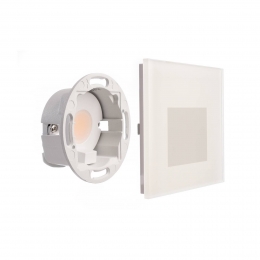 Deko-LightLEDwandinbouwlampSETAlwaidmatglas8x8cm2700K