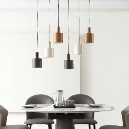 LindbyhanglampOveliabruinkoffiebeige6-lampsE27