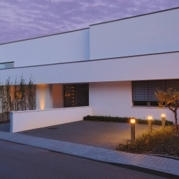 SLVtuinpadverlichtingSquarePolehoogte90cmgrijsroestvrijstaal