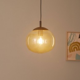 TKLightingVibehanglampbruin-transparantglas25cm