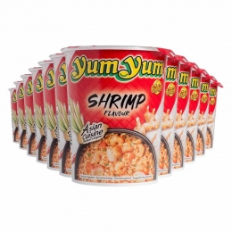 12xYumYumNoodlesSoepCupGarnaal70gr