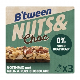 HeroBtweenNutsChocNotenmixChocoladeMelkPuur3x32gr