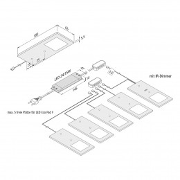HeraLEDmeubelverlichtingEco-PadF5x-set3000Kalu