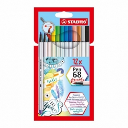StabiloPen68BrushEtui12Kleuren