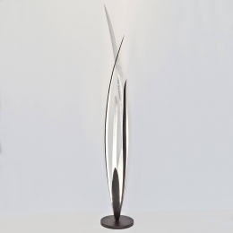 HollnderPalustre-zwart-bruin-zilverenvloerlamp