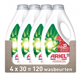 4xArielVloeibaarWasmiddelUltraVlekverwijderaar30Wasbeurten1350ml