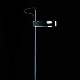 OlucevloerlampSpiderzwartchroommetaalaluminium